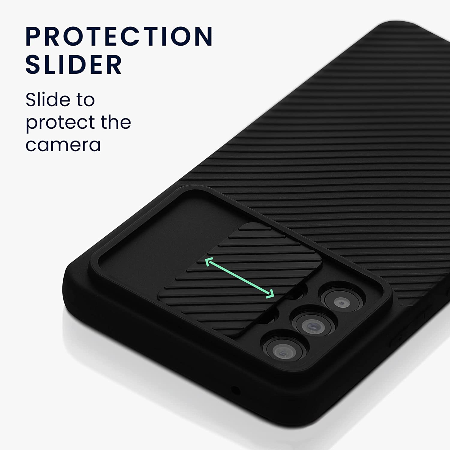 KW Samsung Galaxy A53 5G Θήκη Σιλικόνης με Κάλυμμα για την Κάμερα - Black - 58239.01