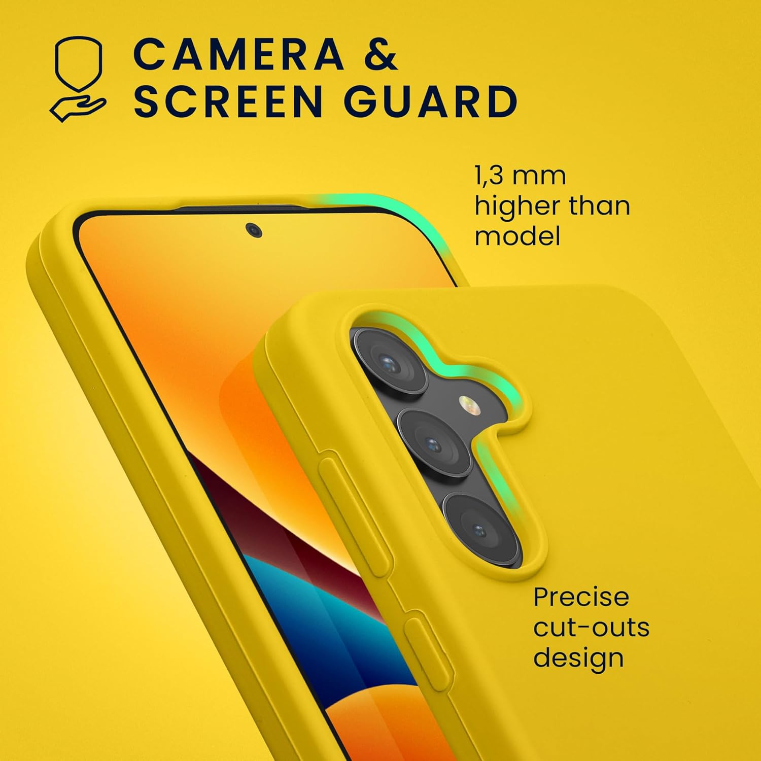 KW Samsung Galaxy S24+ Θήκη Σιλικόνης Rubberized TPU - Bright Yellow