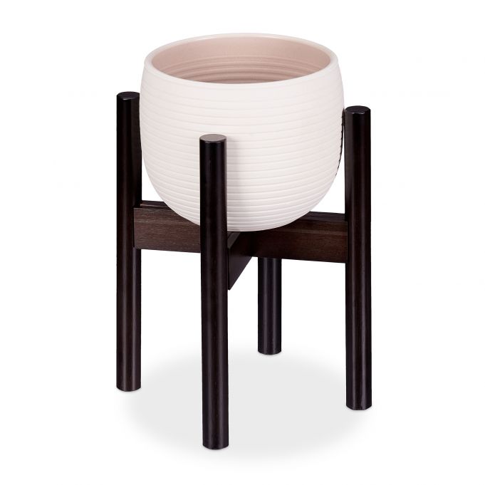 Relaxdays Ρυθμιζόμενη Βάση από Μπαμπού για Κασπό - Dark Brown - 4052025288235