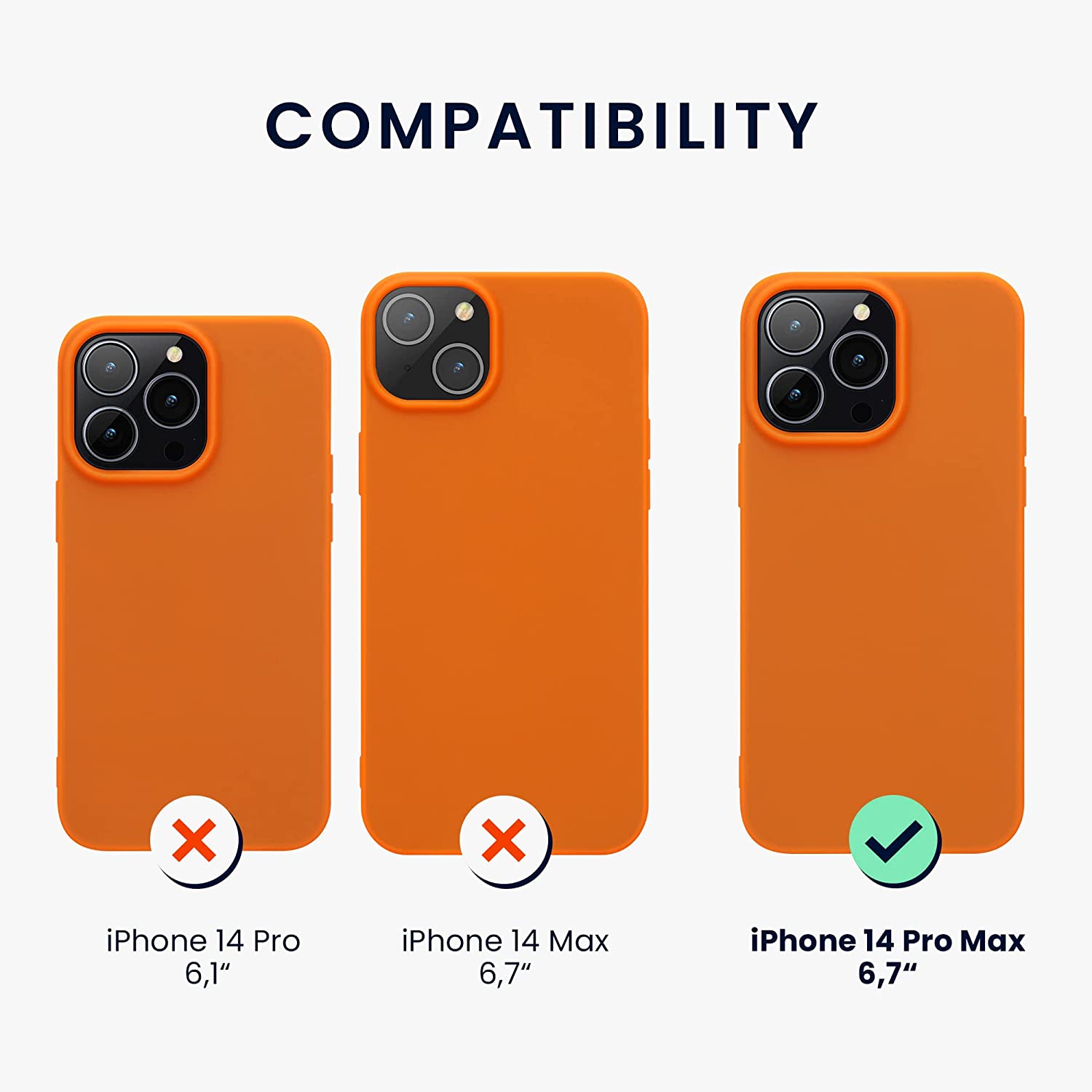 KW iPhone 14 Pro Max Λεπτή Θήκη Σιλικόνης TPU - Neon Orange - 59078.69