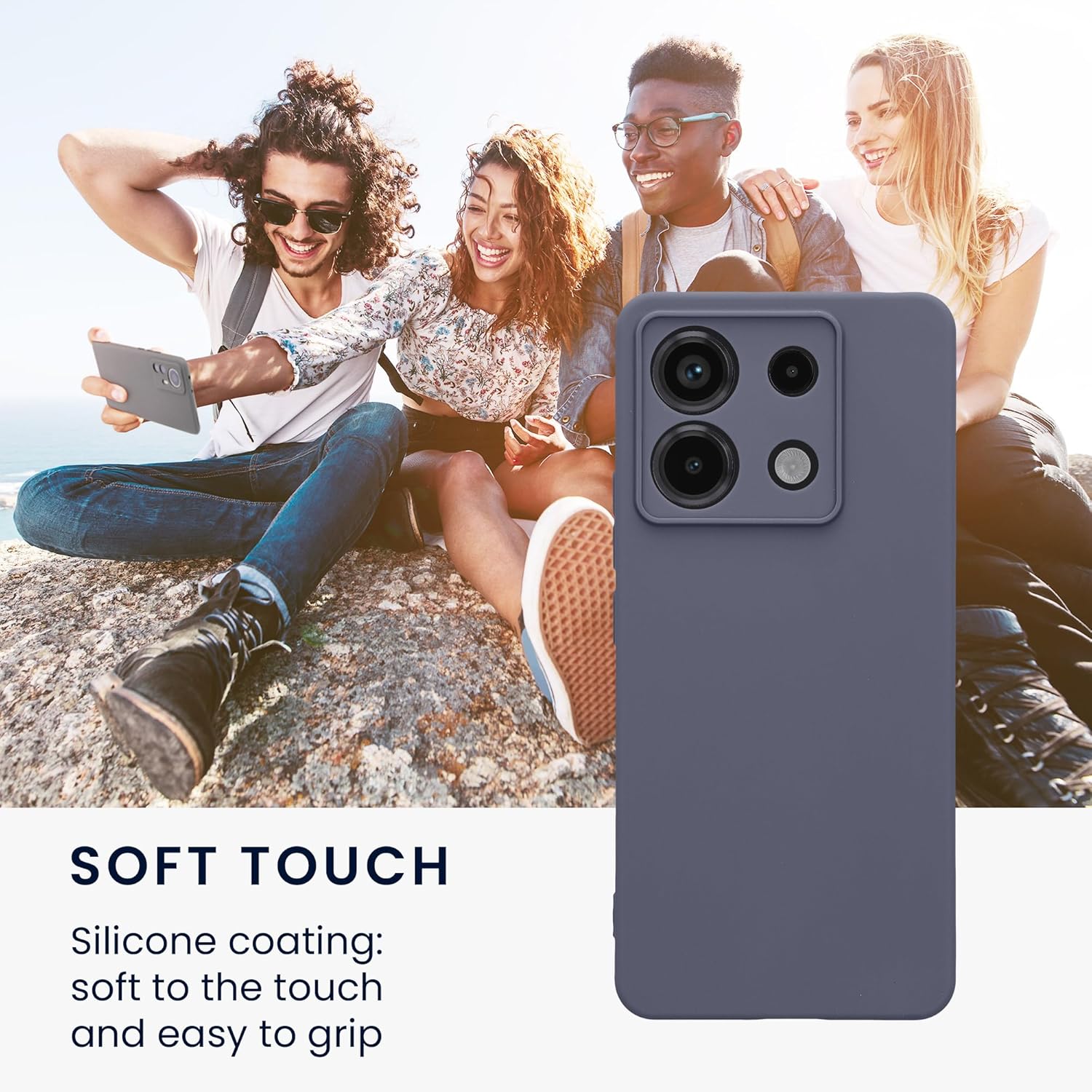 KW Xiaomi Redmi Note 13 Pro 5G / Poco X6 5G Θήκη Σιλικόνης TPU - Blue Grey