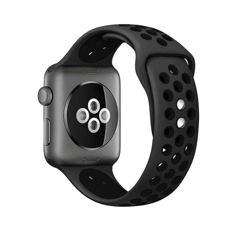 Crong Λουράκι Apple Watch 4/5/6/7/8/9/10/11 - SE (1/2/3) - Ultra (1/2/3) - 42/44/45/49mm Duo Sport - Grey / Black
