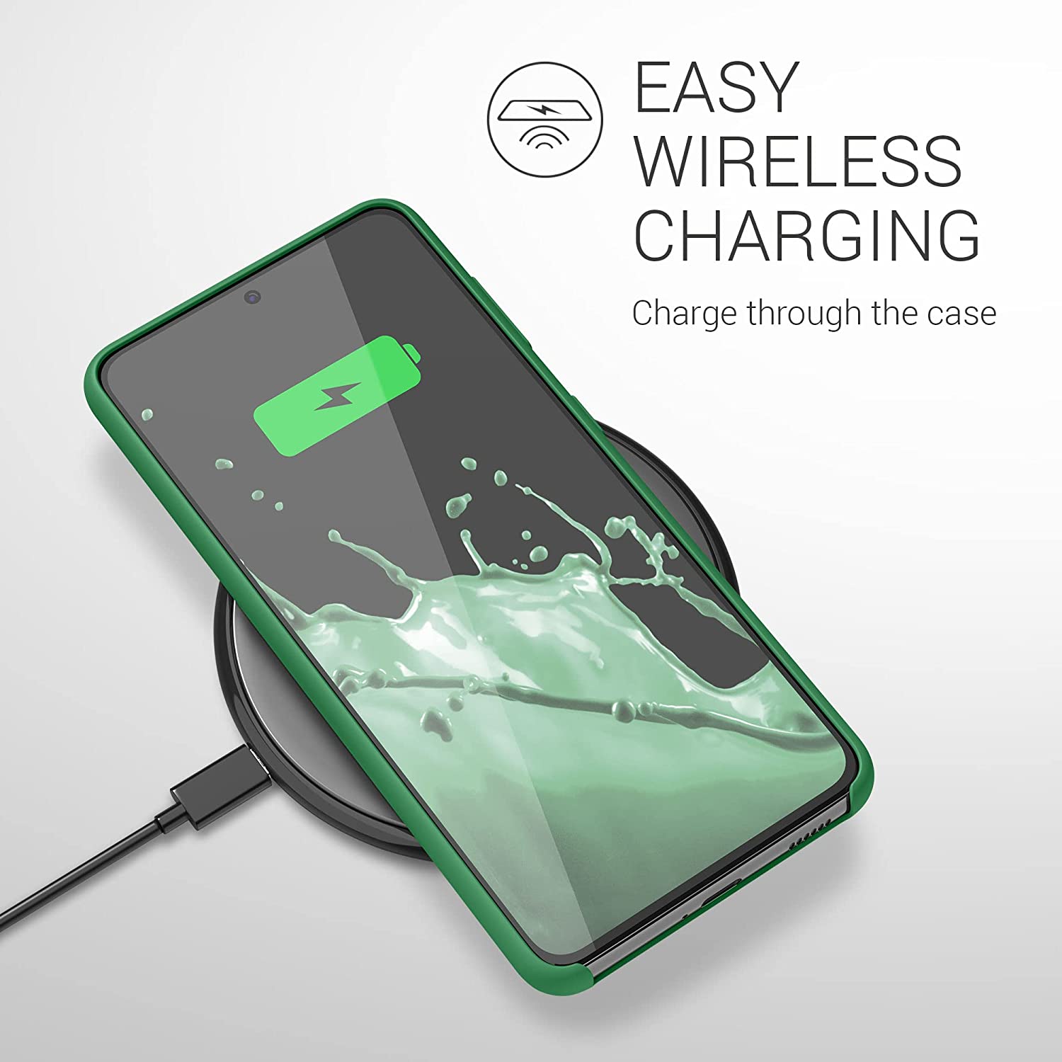 KW Samsung Galaxy S21 Θήκη Σιλικόνης Rubber TPU - Pixie Green - 54056.227