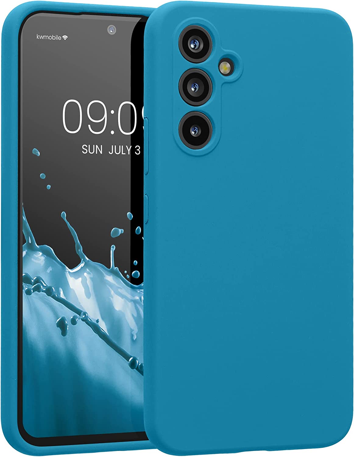 KW Samsung Galaxy A54 5G Θήκη Σιλικόνης Rubberized TPU - Caribbean Blue - 60795.224