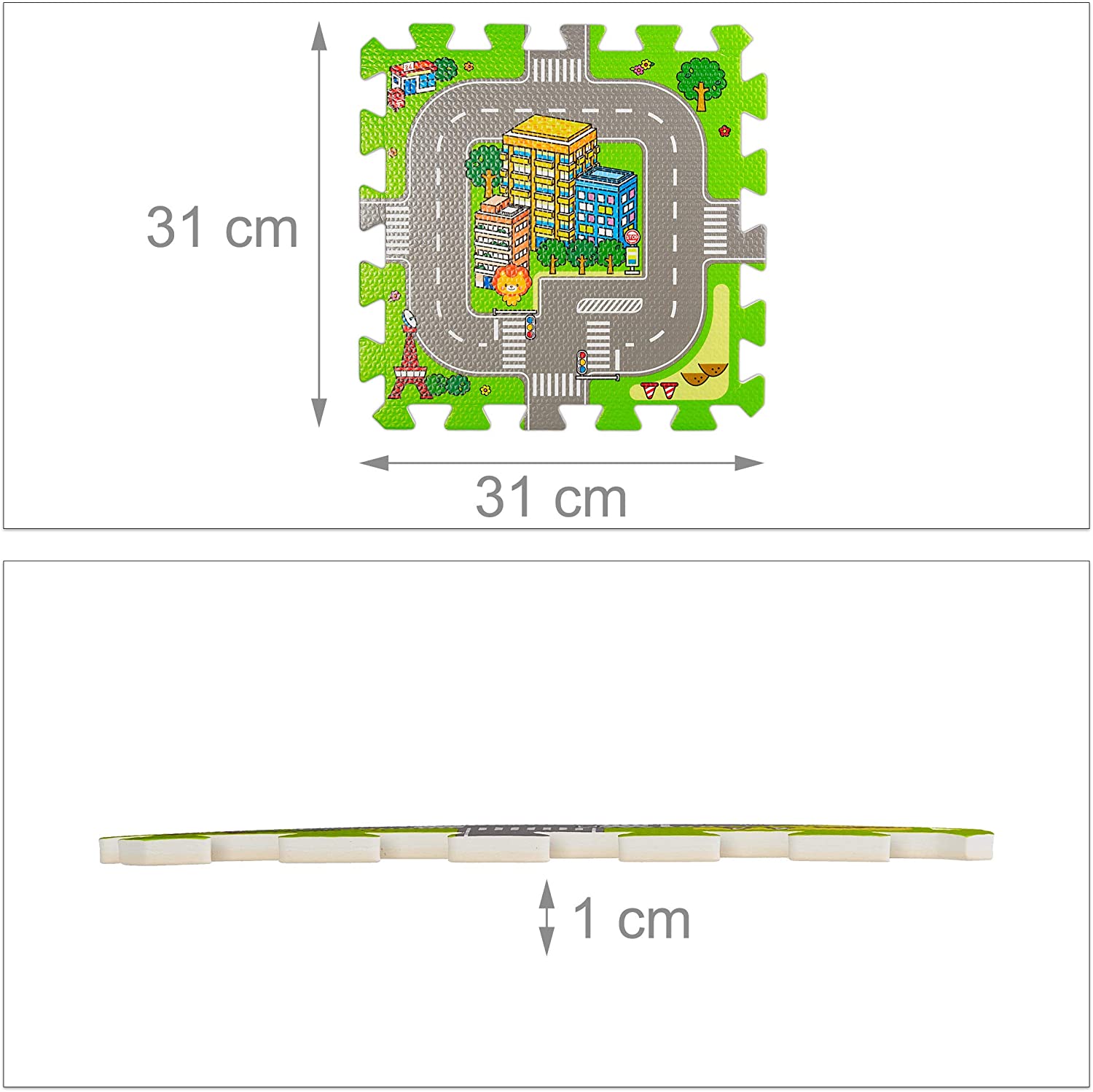 Relaxdays Χαλάκι Παζλ για Παιδιά - Colourful - 4052025314316