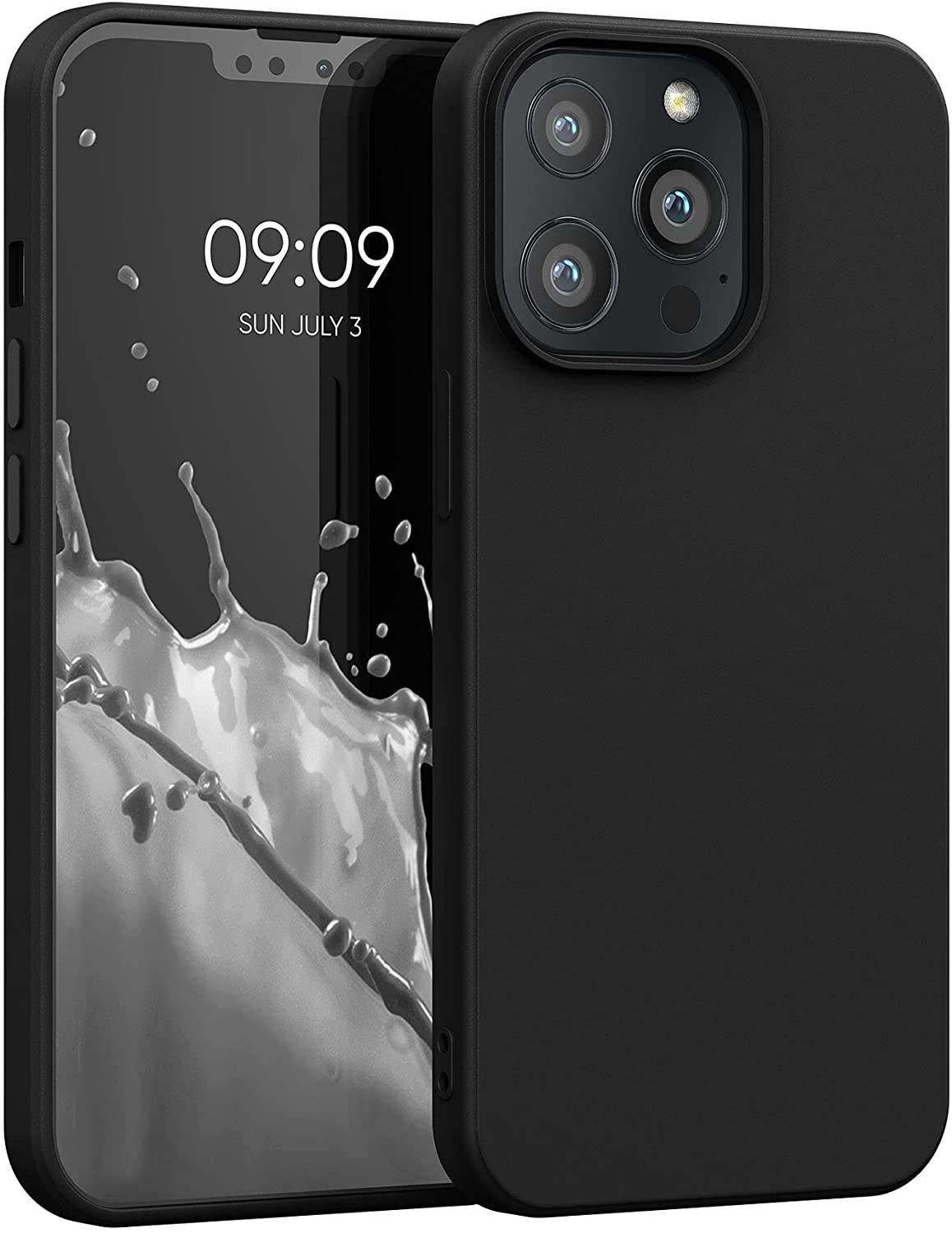 KW iPhone 13 Pro Θήκη Σιλικόνης Rubberized TPU - Black Matte - 55962.47