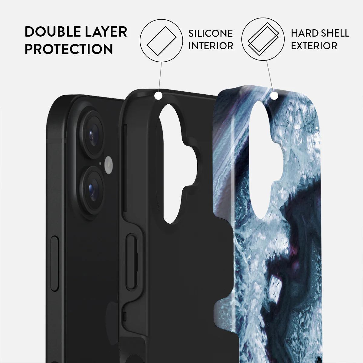 Burga iPhone 16 Fashion Tough MagSafe Σκληρή Θήκη με MagSafe - Frozen Lake