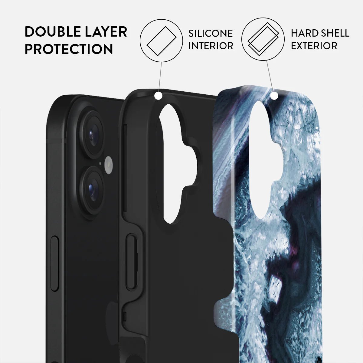 Burga iPhone 16 Fashion Tough MagSafe Σκληρή Θήκη με MagSafe - Frozen Lake
