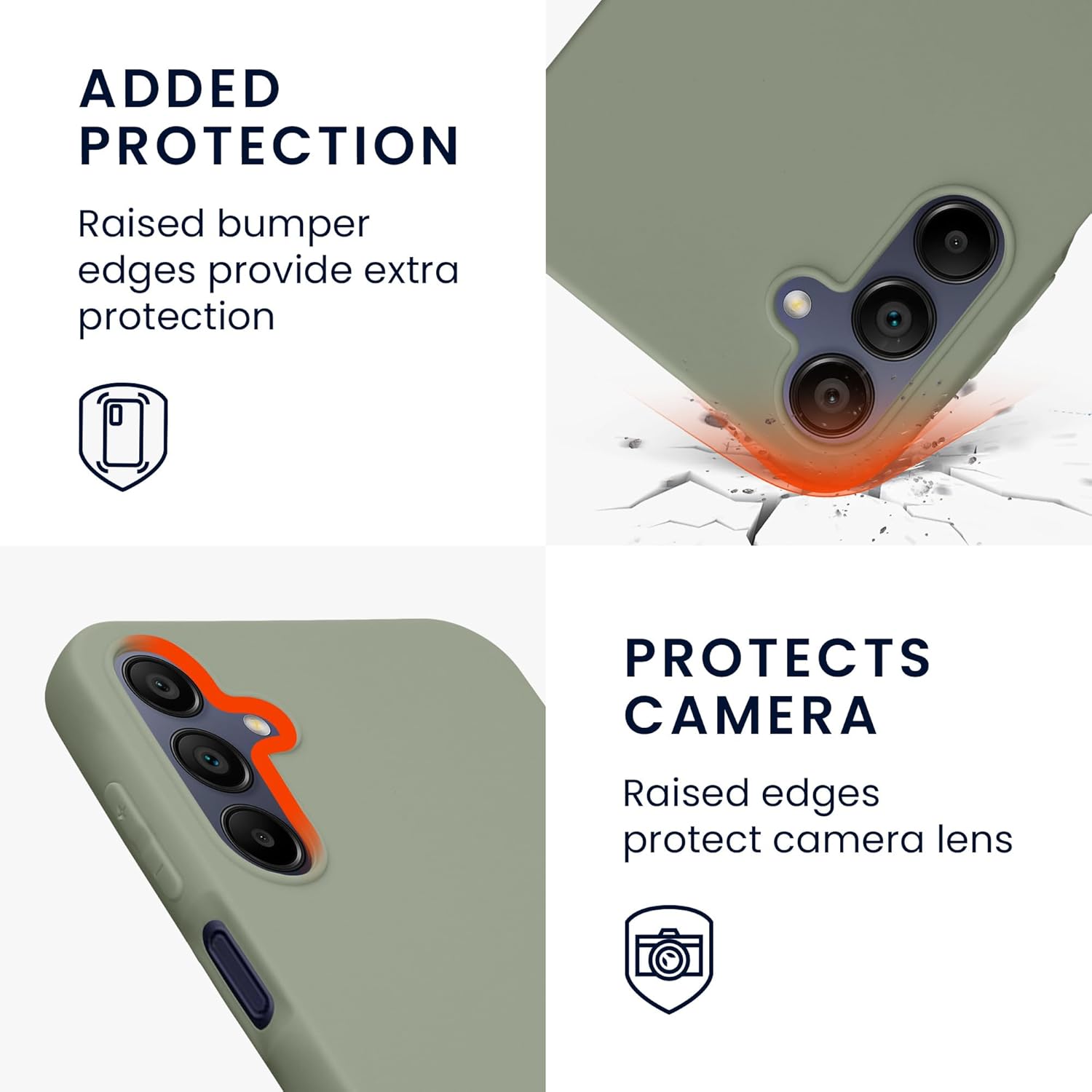 KW Samsung Galaxy A15 4G / A15 5G Λεπτή Θήκη Σιλικόνης TPU - Grey Green