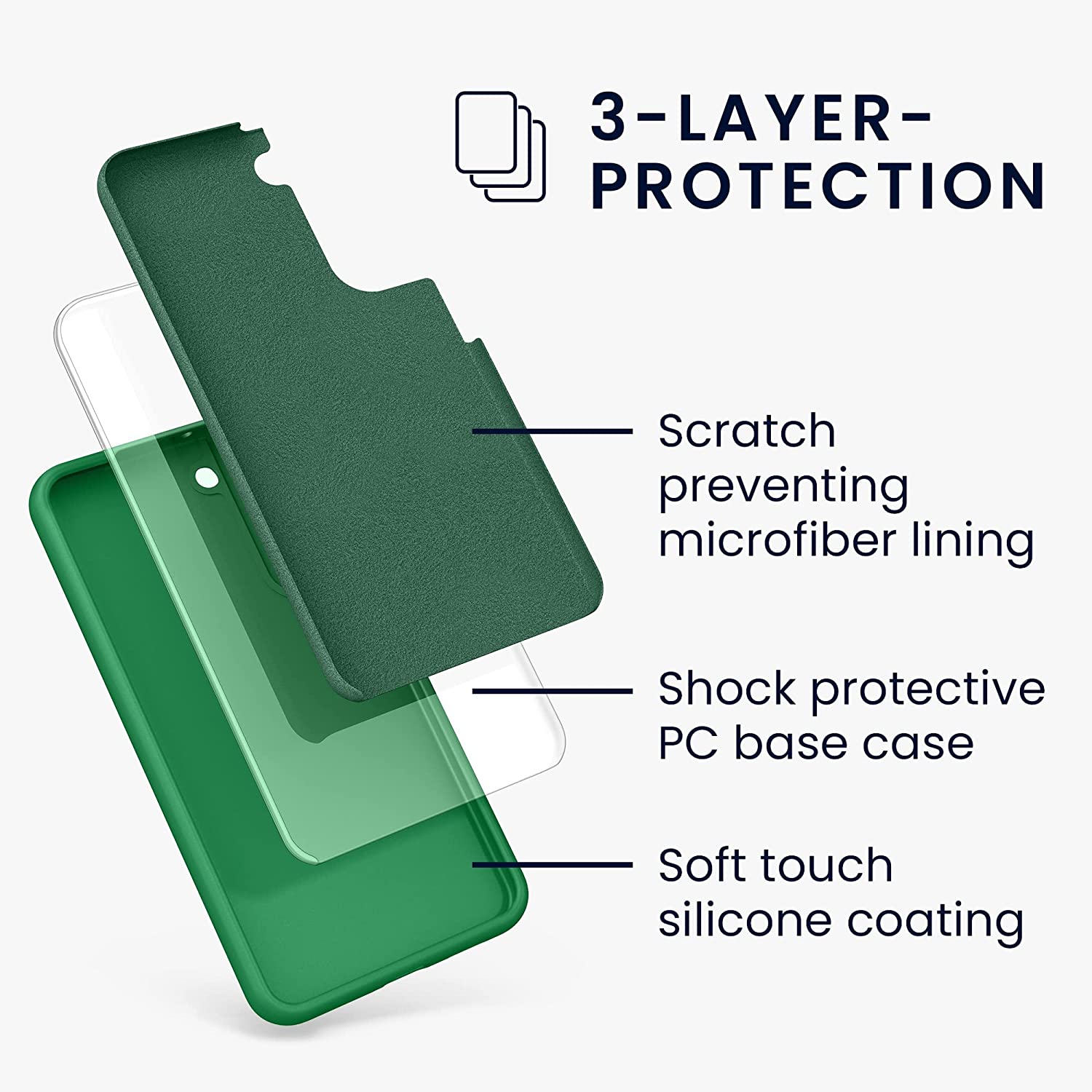 KW Samsung Galaxy S22 Plus Θήκη Σιλικόνης Rubberized TPU - Pixie Green - 56761.227