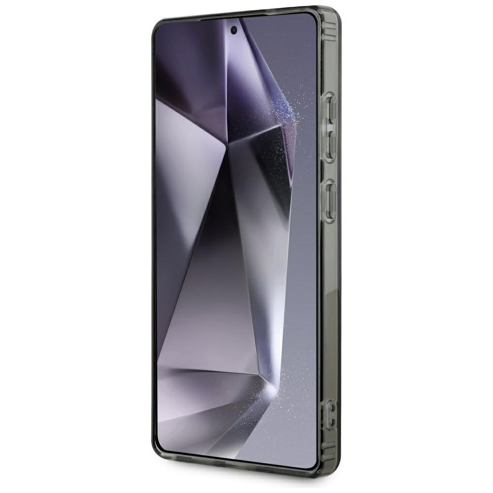 Guess Samsung Galaxy S25 Ultra - Rhinestones Printed Classic Logo - MagSafe Σκληρή Θήκη με Πλαίσιο Σιλικόνης - Black - GUHMS25LPFTDTEK