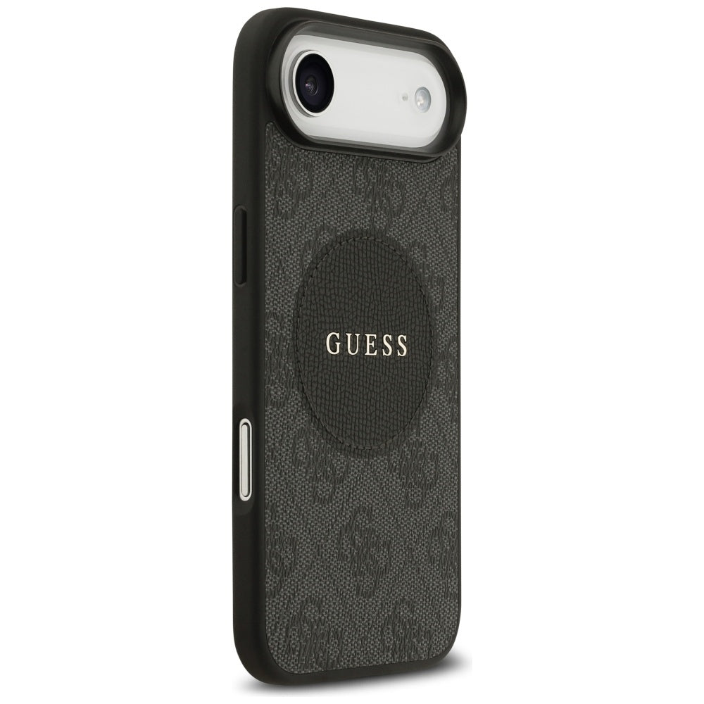 Guess iPhone Air - 4G Circle Classic Logo MagSafe - Θήκη με Επένδυση Συνθετικού Δέρματος - Black - GUHMP17MP4PGRSGK