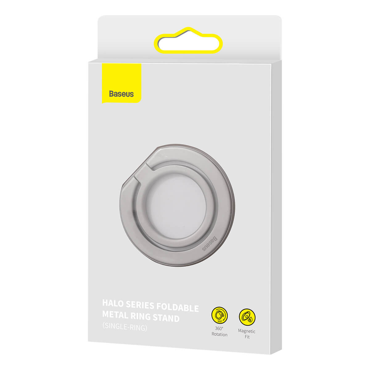 Baseus Halo Magnetic Ring Holder - Δαχτυλίδι Συγκράτησης Κινητού / Tablet - Βάση Στήριξης - Silver - SUCH000012