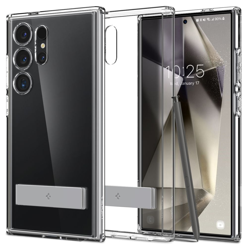 Spigen Samsung Galaxy S24 Ultra - Ultra Hybrid S Σκληρή Θήκη με Πλαίσιο Σιλικόνης - Crystal Clear