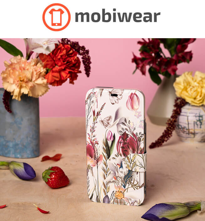 Mobiwear iPhone 14 Pro Θήκη Βιβλίο Slim Flip - Design Vintage Flowers - MP01S