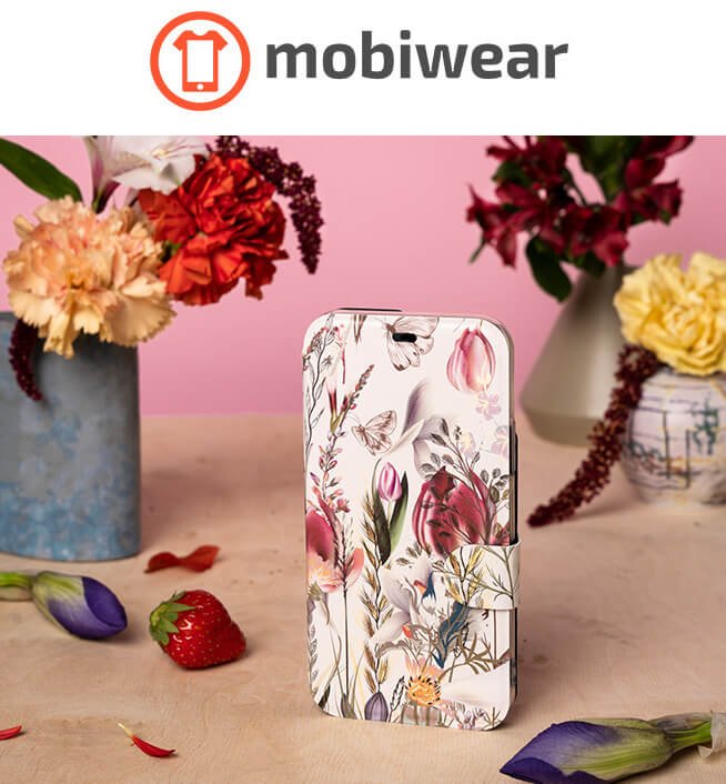 Mobiwear iPhone 14 Pro Θήκη Βιβλίο Slim Flip - Design Vintage Flowers - MP01S