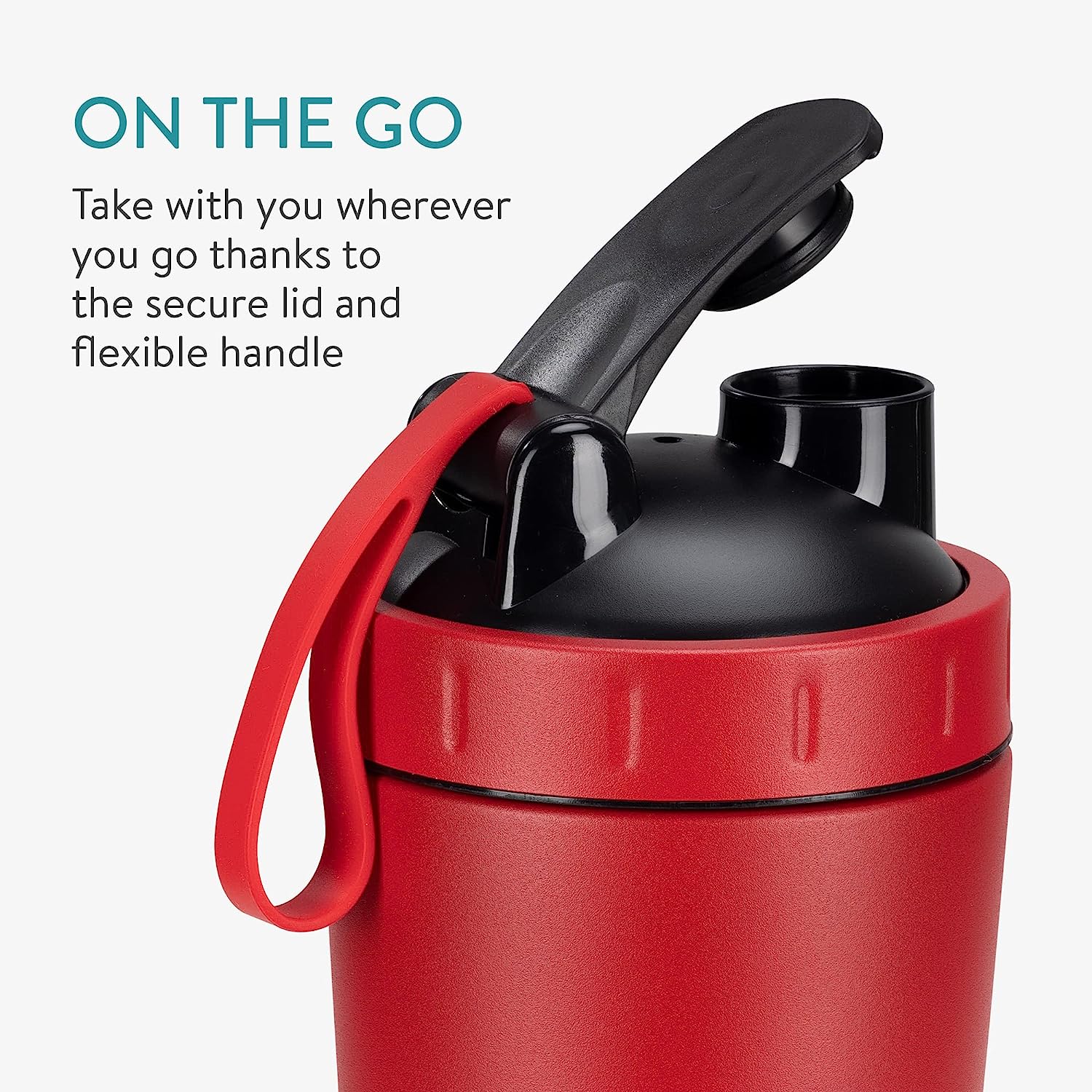 Navaris Σέικερ / Μπουκάλι από Ανοξείδωτο Ατσάλι - BPA FREE - 750mL - Red - 52703.2.09