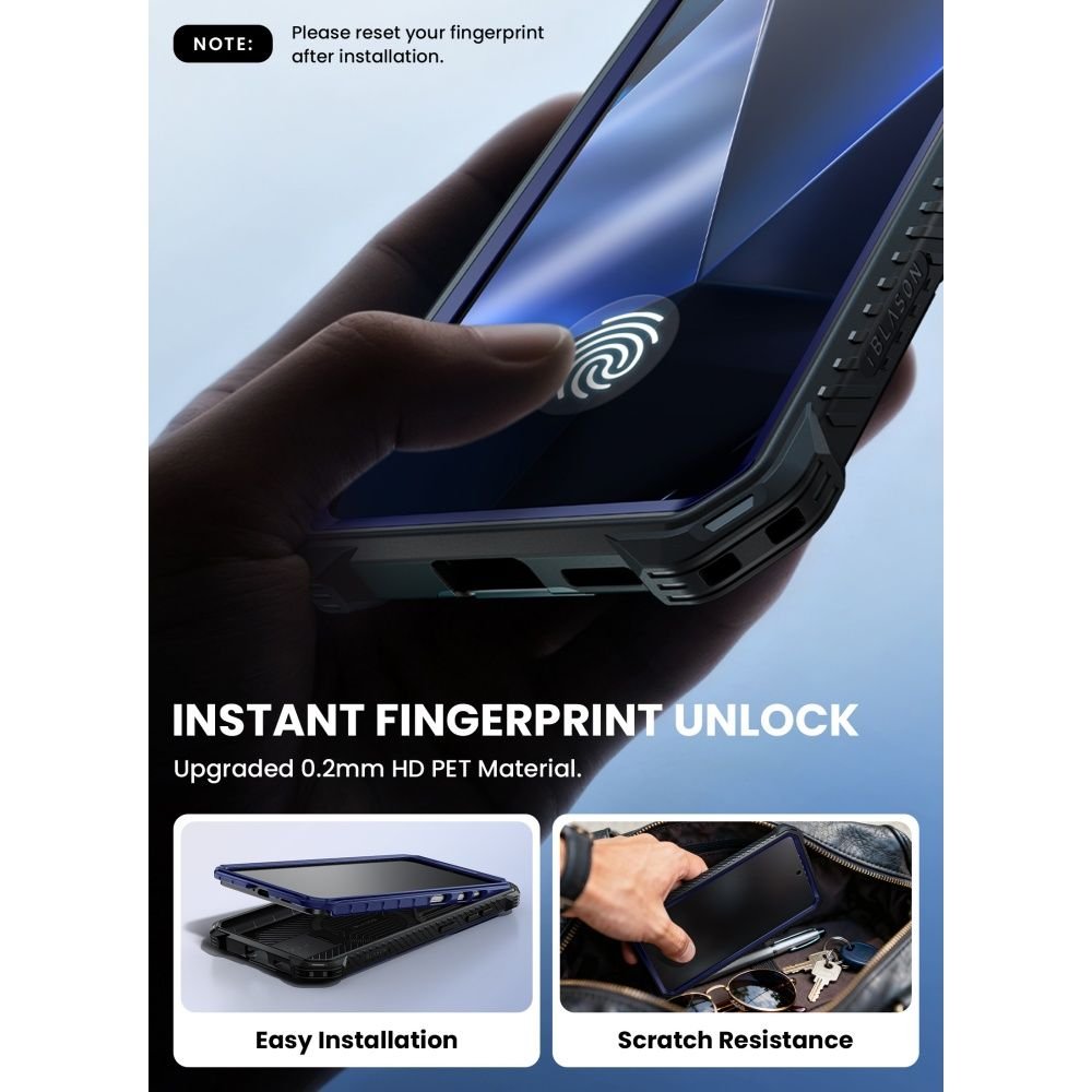 i - Blason Samsung Galaxy S26 - Σκληρή Θήκη MagSafe με Προστασία Οθόνης και Stand - Armorbox Mag - Cobalt Blue