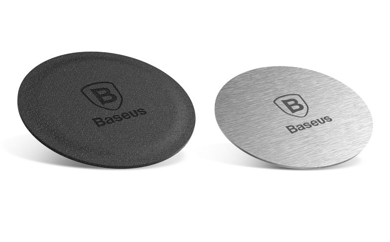 Baseus Magnet Iron Suit - Μεταλλικές Πλακέτες με Αυτοκόλλητο για Μαγνητικές Βάσεις Αυτοκινήτου - Silver - ACDR-A0S