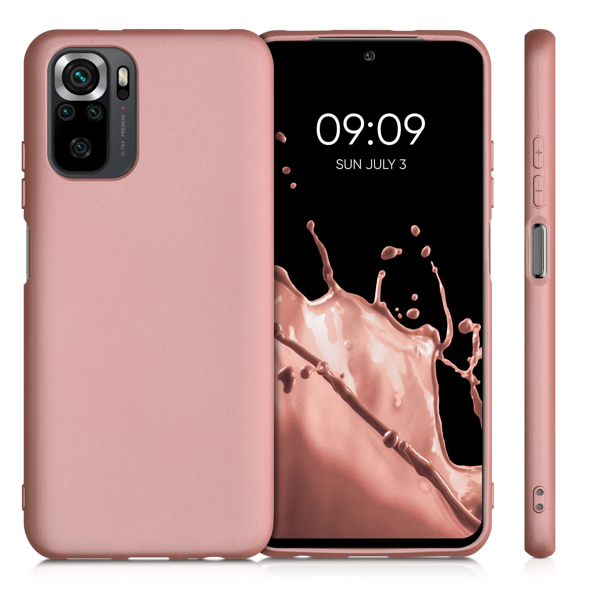KW Xiaomi Redmi Note 10 / Note 10S Θήκη Σιλικόνης TPU - Rose Gold - 54542.31
