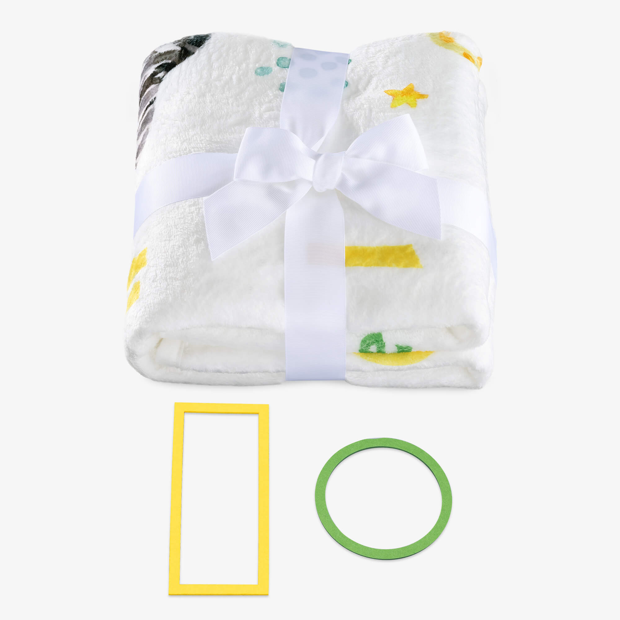 Navaris Βρεφική Κουβέρτα Ορόσημο - Design Animals - White / Multicolor - 54818.01