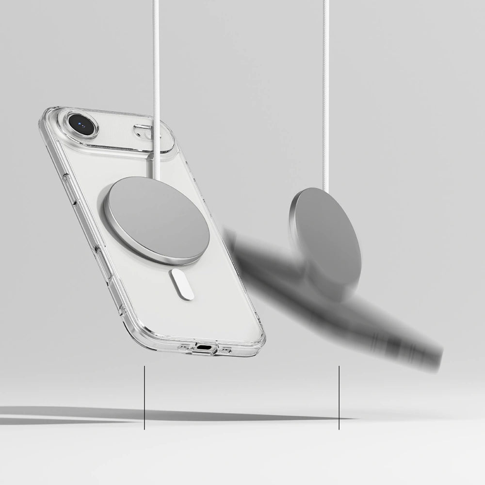 Ringke iPhone Air - Fusion Magnetic - Σκληρή Θήκη με Πλαίσιο Σιλικόνης και MagSafe - Διάφανη