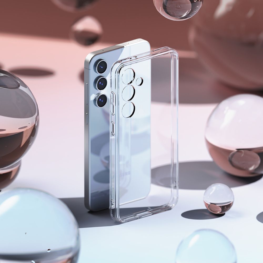 Ringke Samsung Galaxy S24 FE Fusion Σκληρή Θήκη με Πλαίσιο Σιλικόνης - Διάφανη