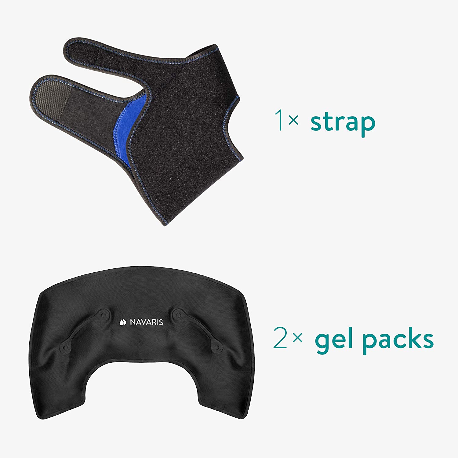 Navaris Κομπρέσα Gel Με 2 Χρήσεις - Θερμοφόρα ή Παγοκύστη - Ενάντια Στον Πόνο και το Πρήξιμο στους Αστραγάλους - 52152.01