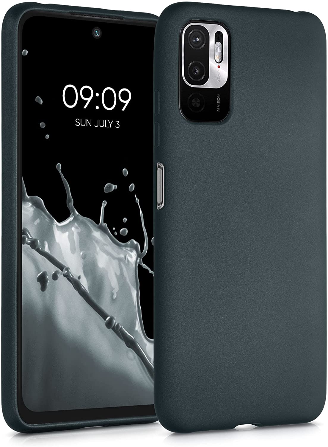 KW Xiaomi Redmi Note 10 5G / Poco M3 Pro 5G Θήκη Σιλικόνης TPU - Metallic Petrol - 54949.14