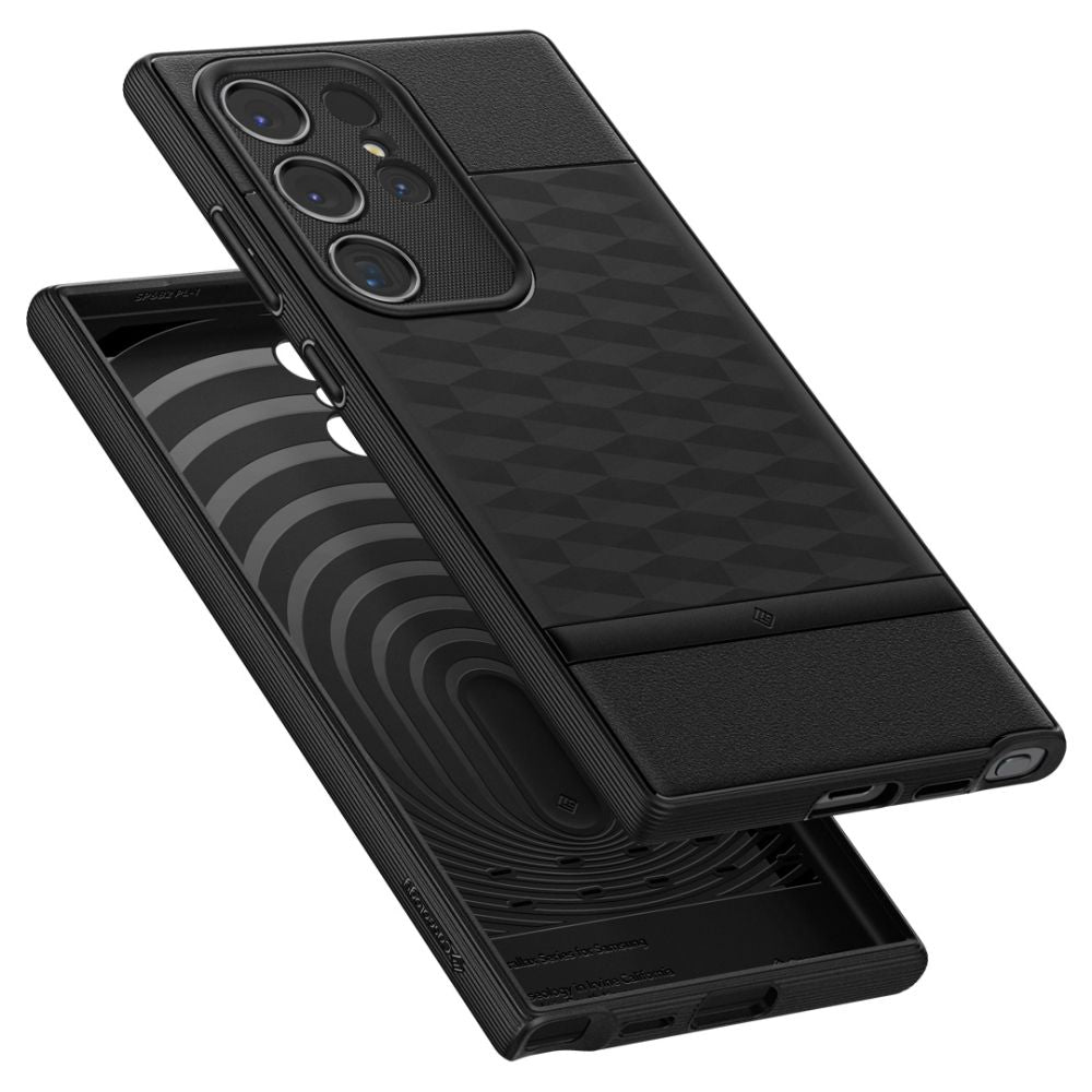 Caseology Samsung Galaxy S24 Ultra Parallax Θήκη Σιλικόνης με Σκληρό Πλαίσιο - Matte Black