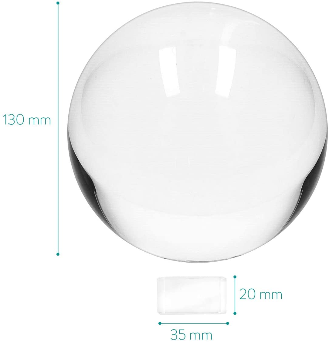 Navaris Glass Photo Ball Κρυστάλλινη Σφαίρα - 130mm - Clear - 45357.27