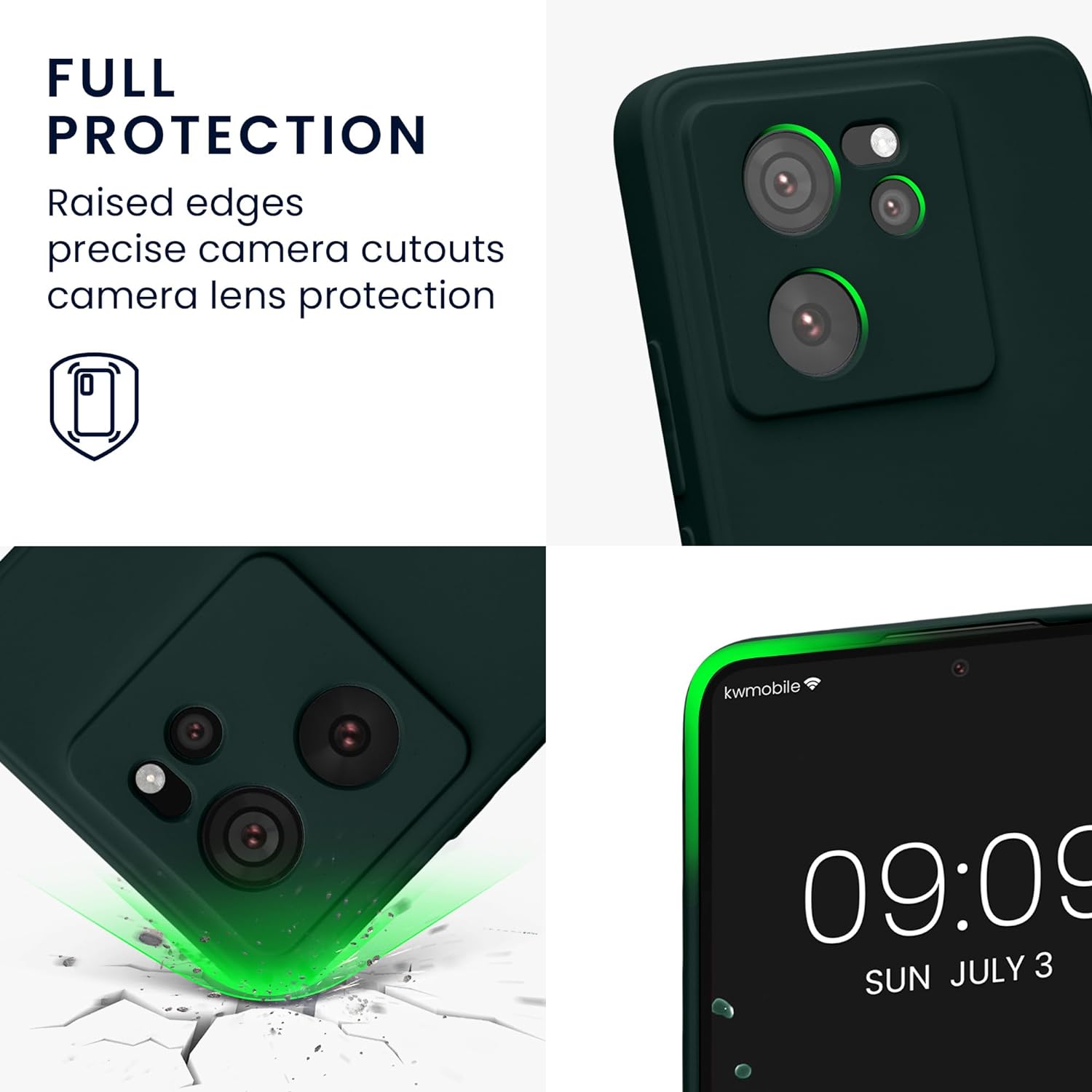 KW Xiaomi 13T / 13T Pro Λεπτή Θήκη Σιλικόνης Rubberized TPU - Moss Green