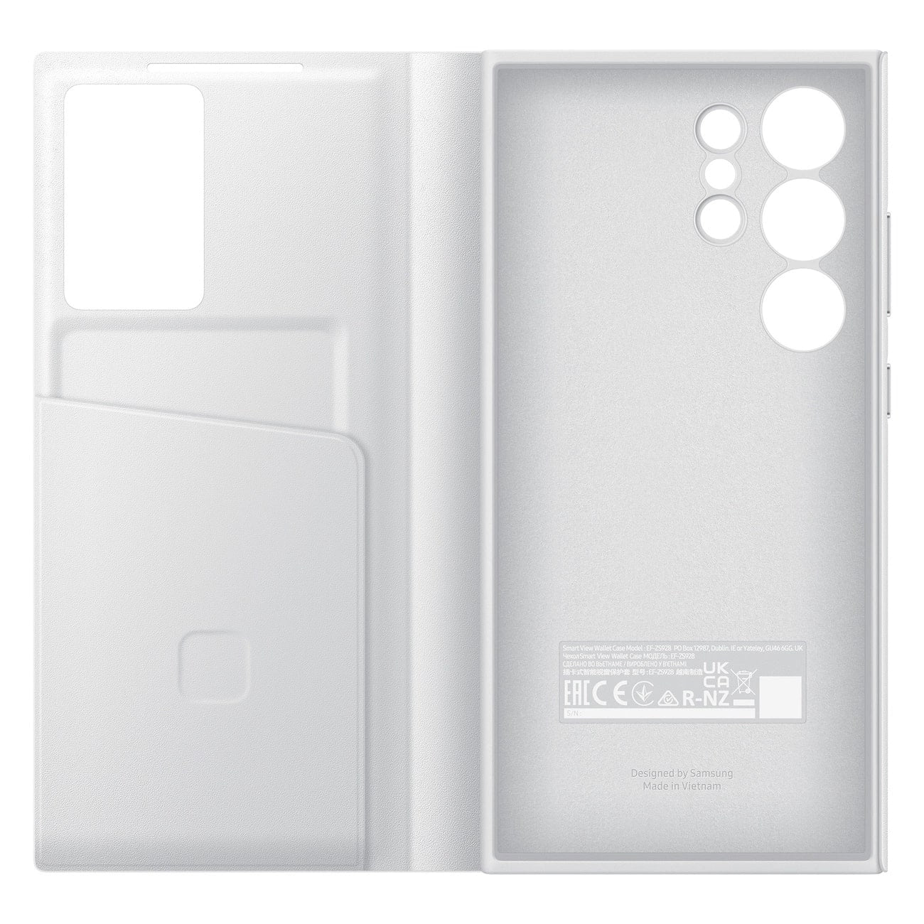 Samsung Smart View Wallet - Samsung Galaxy S24 Ultra Θήκη Πορτοφόλι - White - EF-ZS928CWEGWW