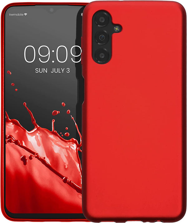 KW Samsung Galaxy A13 5G Θήκη Σιλικόνης TPU - Metallic Dark Red - 60134.36