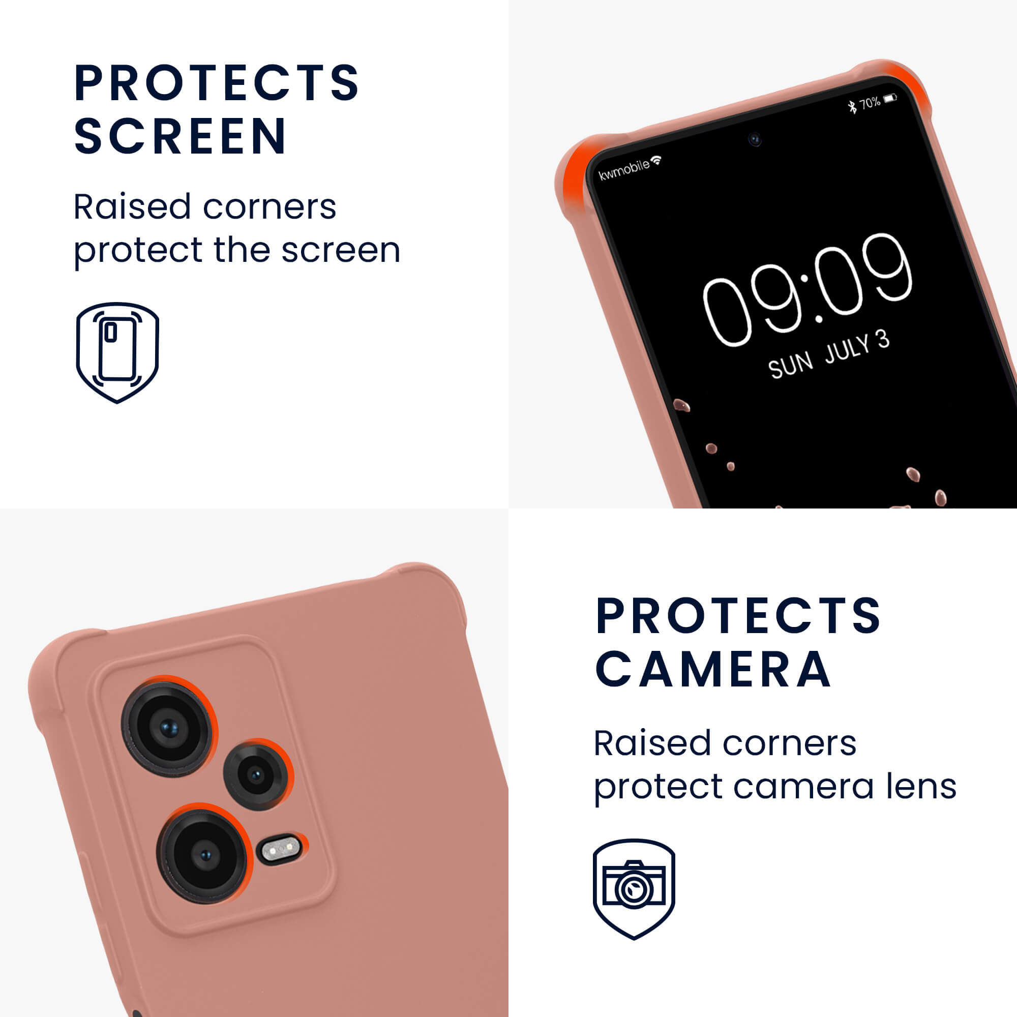 KW Xiaomi Redmi Note 12 Pro Θήκη Σιλικόνης TPU με Λουράκι - Mother Of Pearl - 60719.154