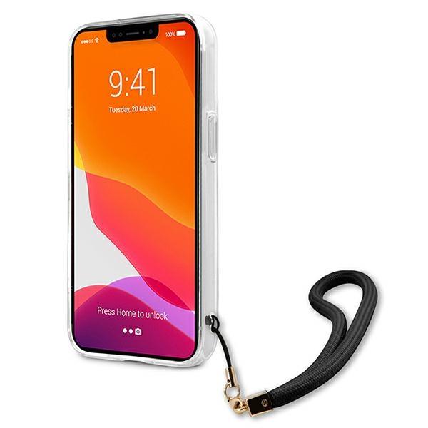 Guess iPhone 13 Pro Strap Σκληρή Θήκη με Λουράκι - Camo - GUHCP13LKCABBK