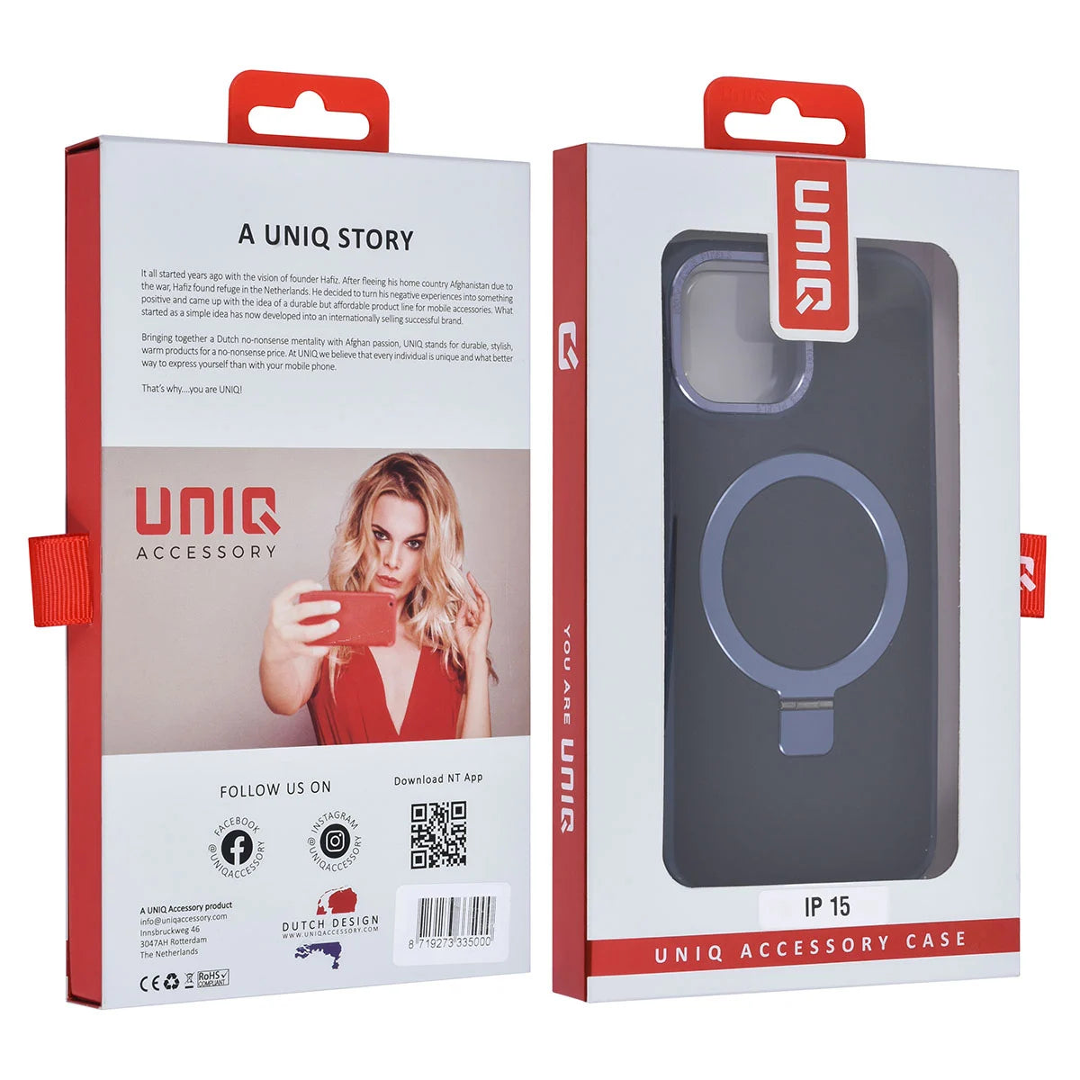 Tuniq iPhone 15 - MagSafe Σκληρή Θήκη με Δαχτυλίδι Συγκράτησης - Grey