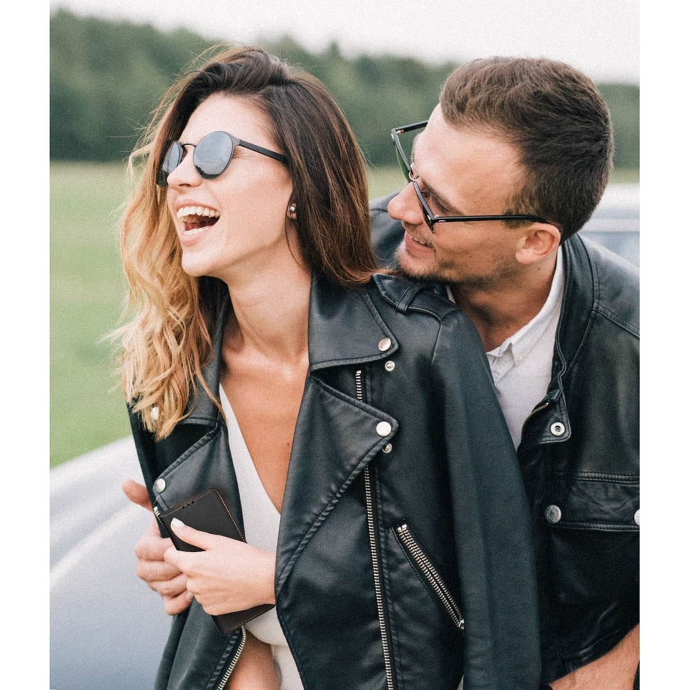 Forcell iPhone 13 Pro Smart Pro Θήκη Βιβλίο Stand από Γνήσιο Δέρμα - Black