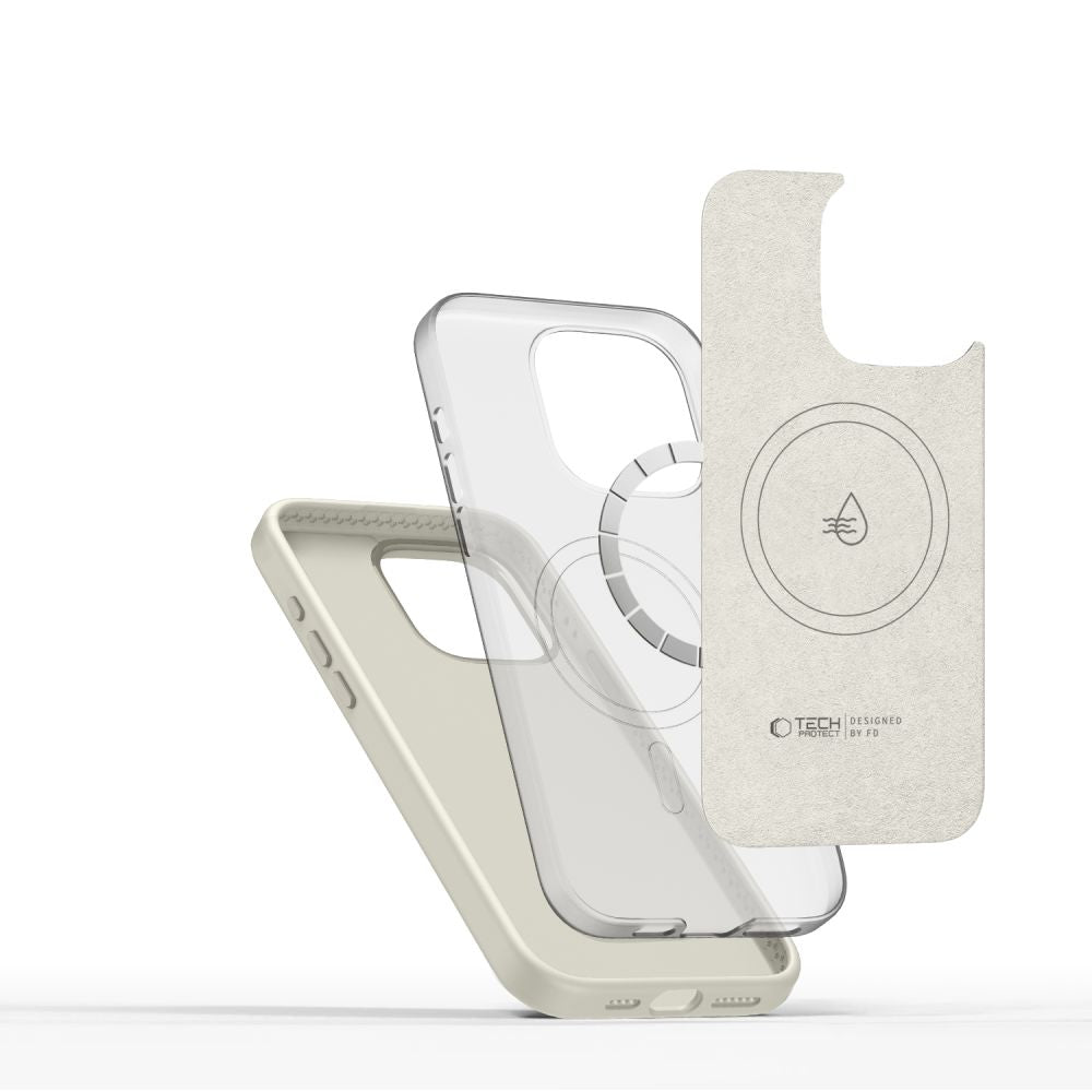 Tech-Protect iPhone 15 Pro Silicone Pure Θήκη Σιλικόνης TPU με MagSafe - Cosmic Latte