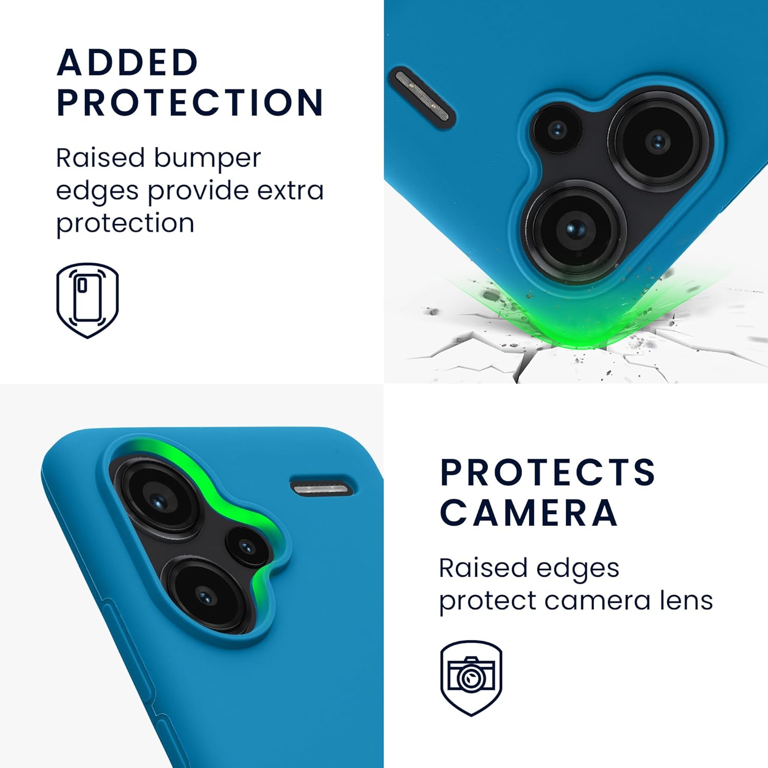 KW Xiaomi Redmi Note 13 Pro+ 5G Θήκη Σιλικόνης Rubberized TPU - Caribbean Blue