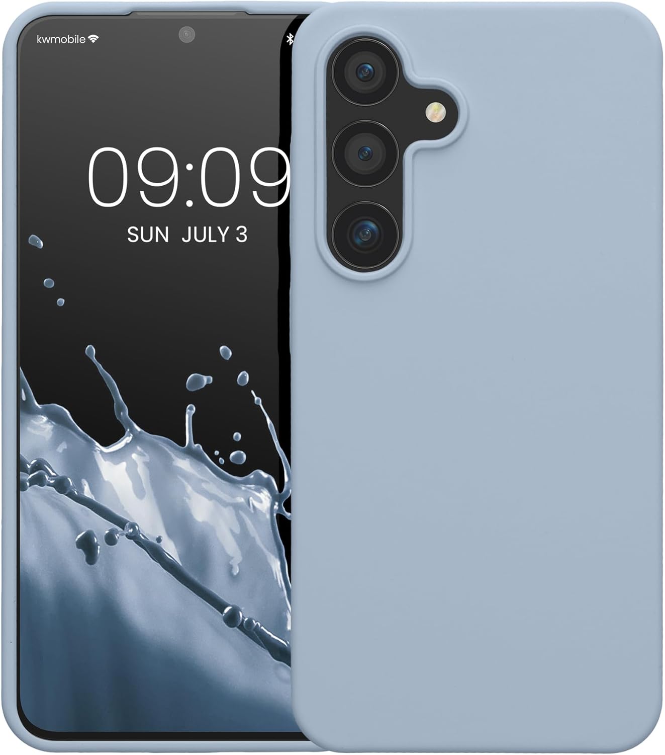 KW Samsung Galaxy S24 Θήκη Σιλικόνης Rubberized TPU - Light Blue Matte