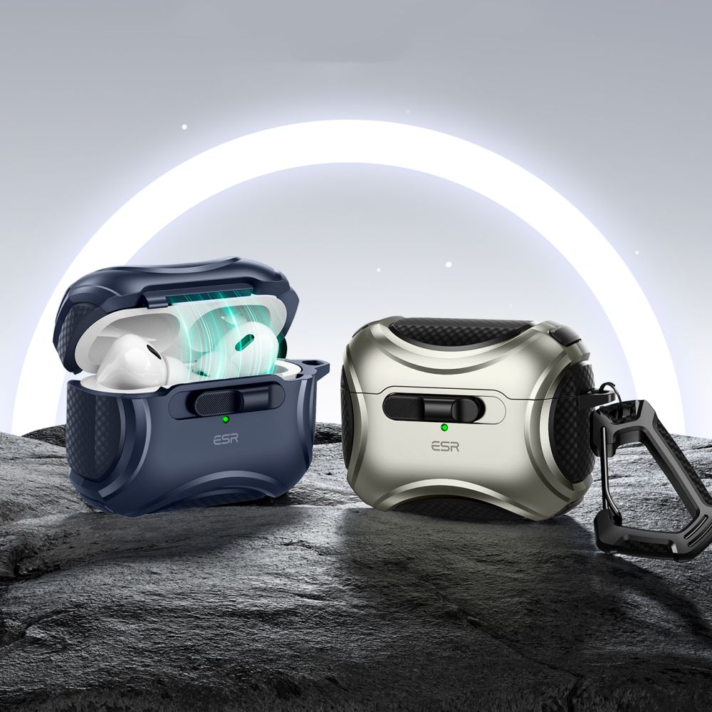 ESR AirPods Pro 1 / 2 Θήκη από Σκληρό Πλαστικό με MagSafe - Cyber Armor Flicklock - Blue