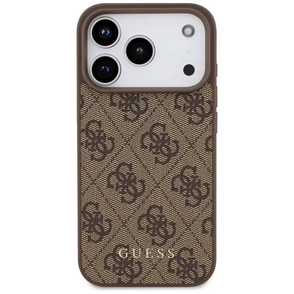 Guess iPhone 17 Pro - 4G Classic - Σκληρή Θήκη με Πλαίσιο Σιλικόνης και Επένδυση Συνθετικού Δέρματος - Brown - GUHCP17LG4GFBR