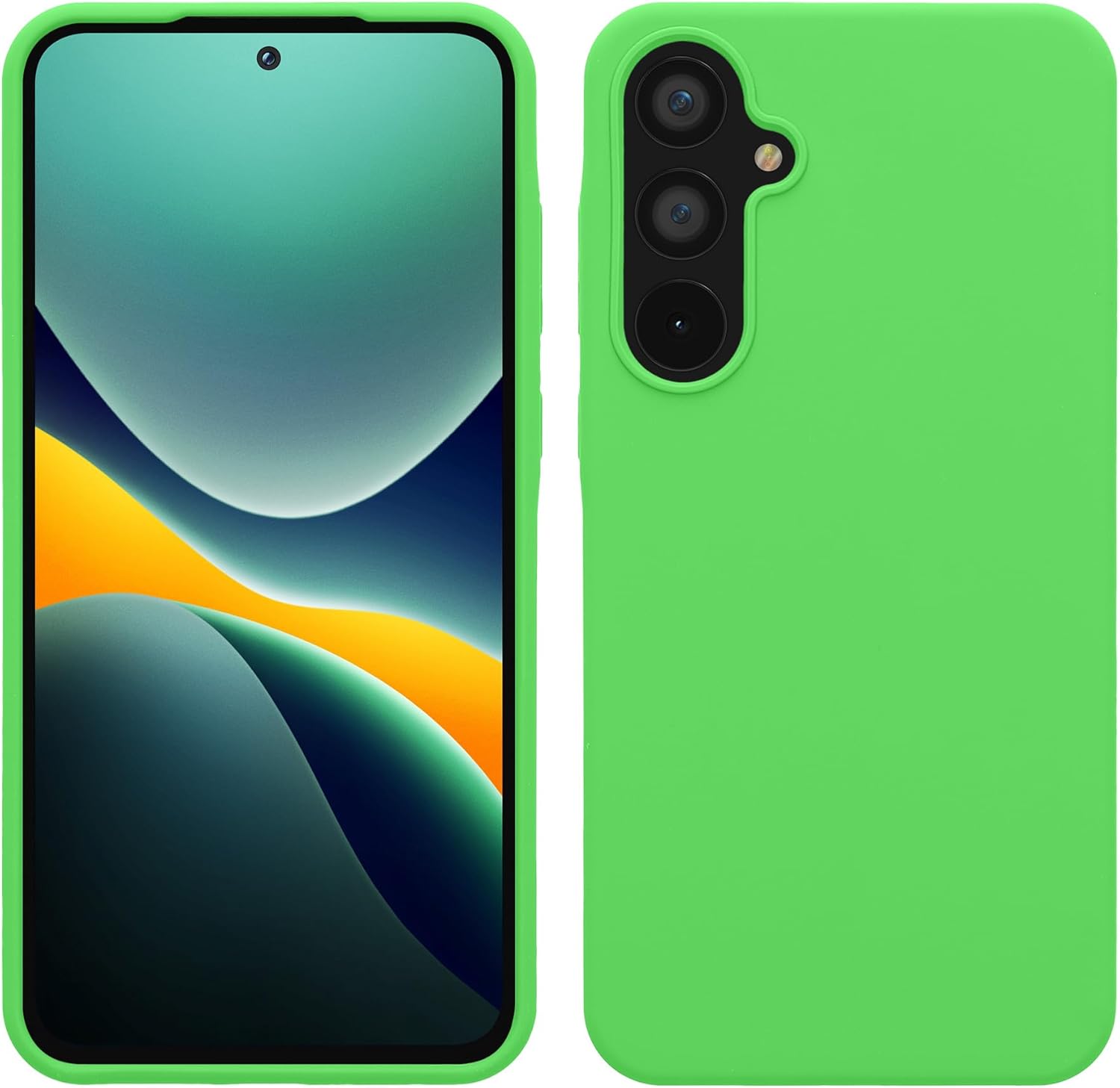 KW Samsung Galaxy A55 5G Θήκη Σιλικόνης Rubberized TPU - Lime Green