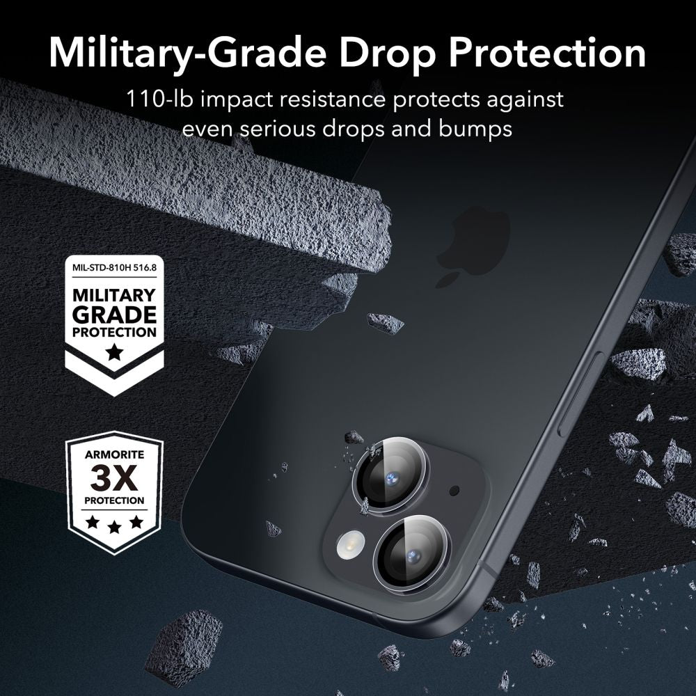 ESR iPhone 15 / 15 Plus Armorite Camera Lens 9H Αντιχαρακτικό Γυαλί για την Κάμερα - Clear