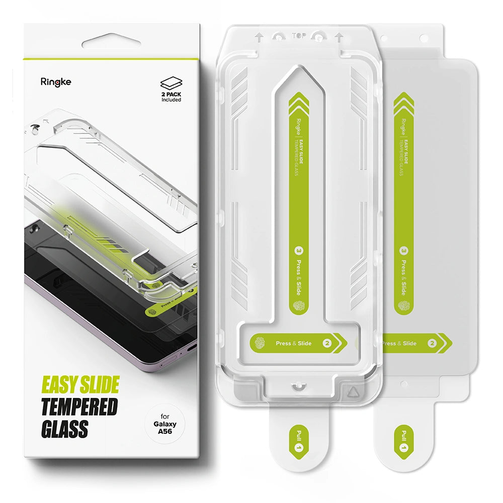 Ringke Samsung Galaxy A56 5G - Easy Slide 2.5D 9H Case Friendly Αντιχαρακτικό Γυαλί Οθόνης - 2 Τεμάχια - Clear