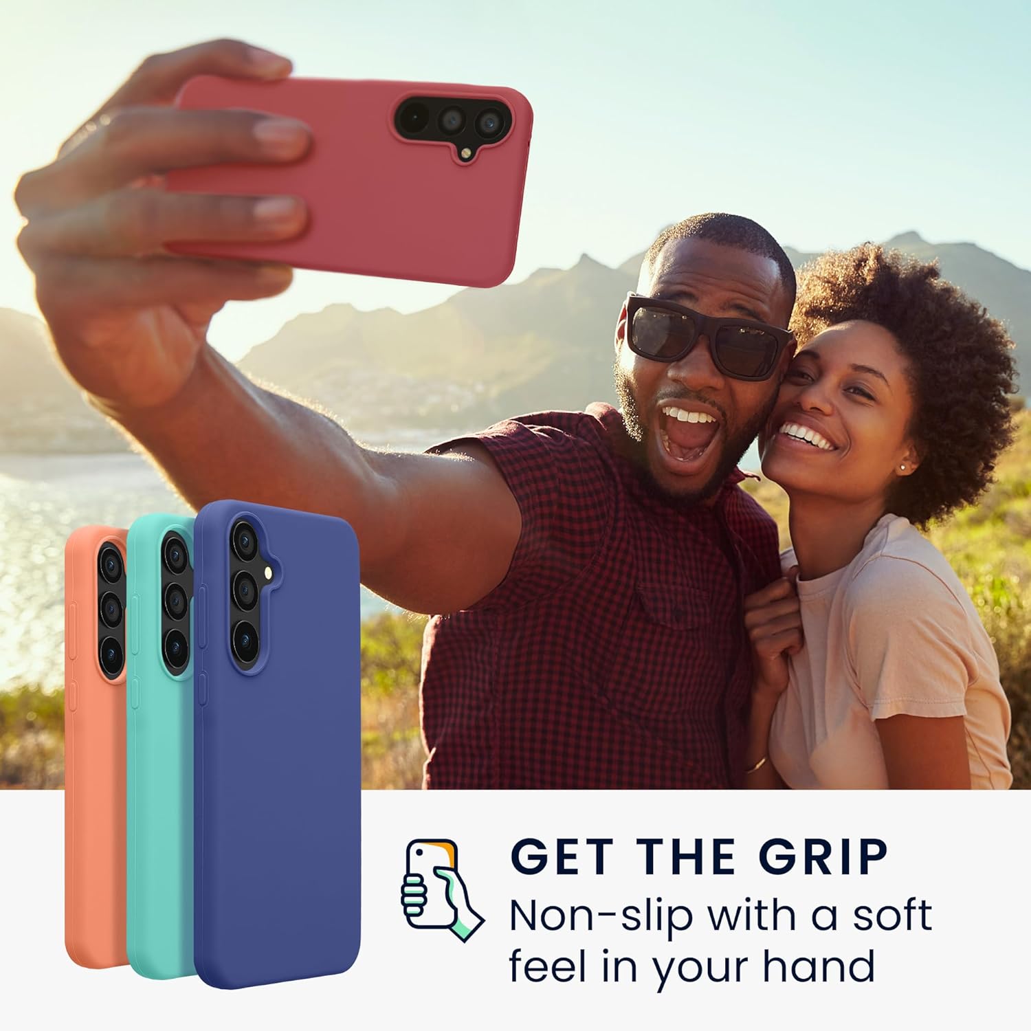 KW Samsung Galaxy A55 5G Θήκη Σιλικόνης Rubberized TPU - Dark Rose