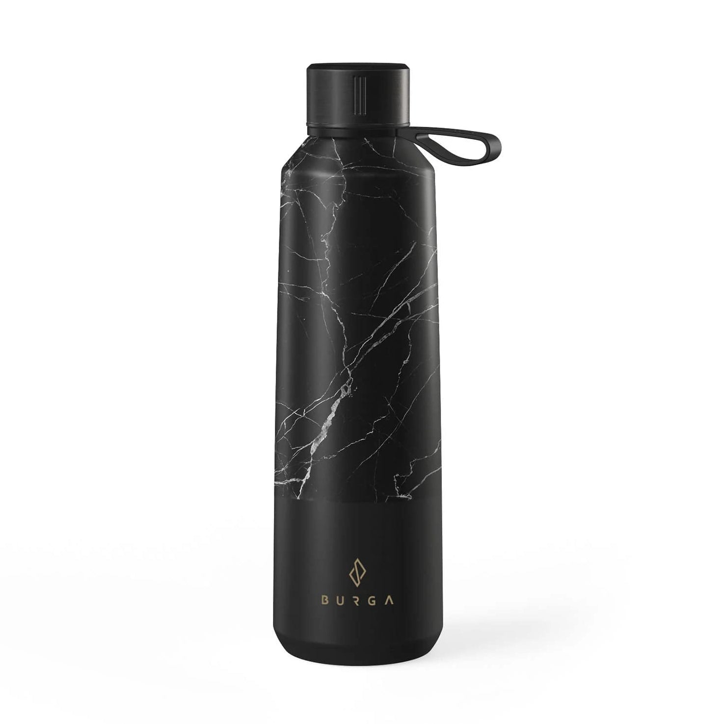 Burga W-BOTTLE Μπουκάλι Θερμός από Ανοξείδωτο Ατσάλι - 500ml - Black Marble