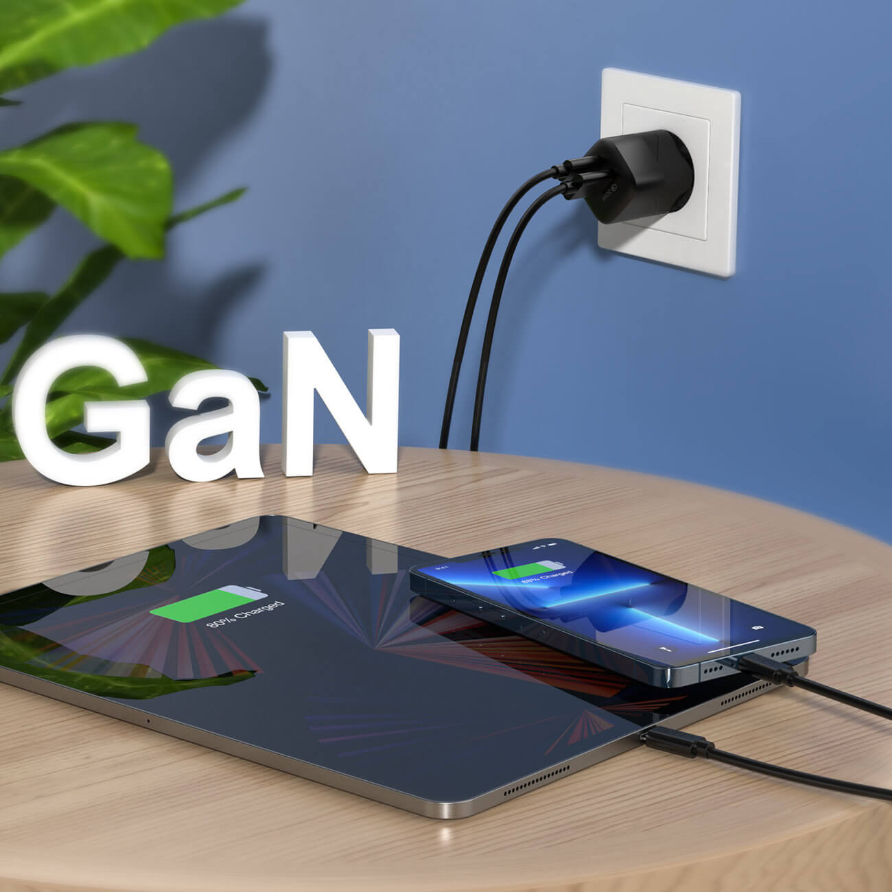 Choetech PD QC 33W Οικιακός Φορτιστής Γρήγορης Φόρτισης με 1 Θύρα Type-C και 1 Θύρα USB - Black - PD5006