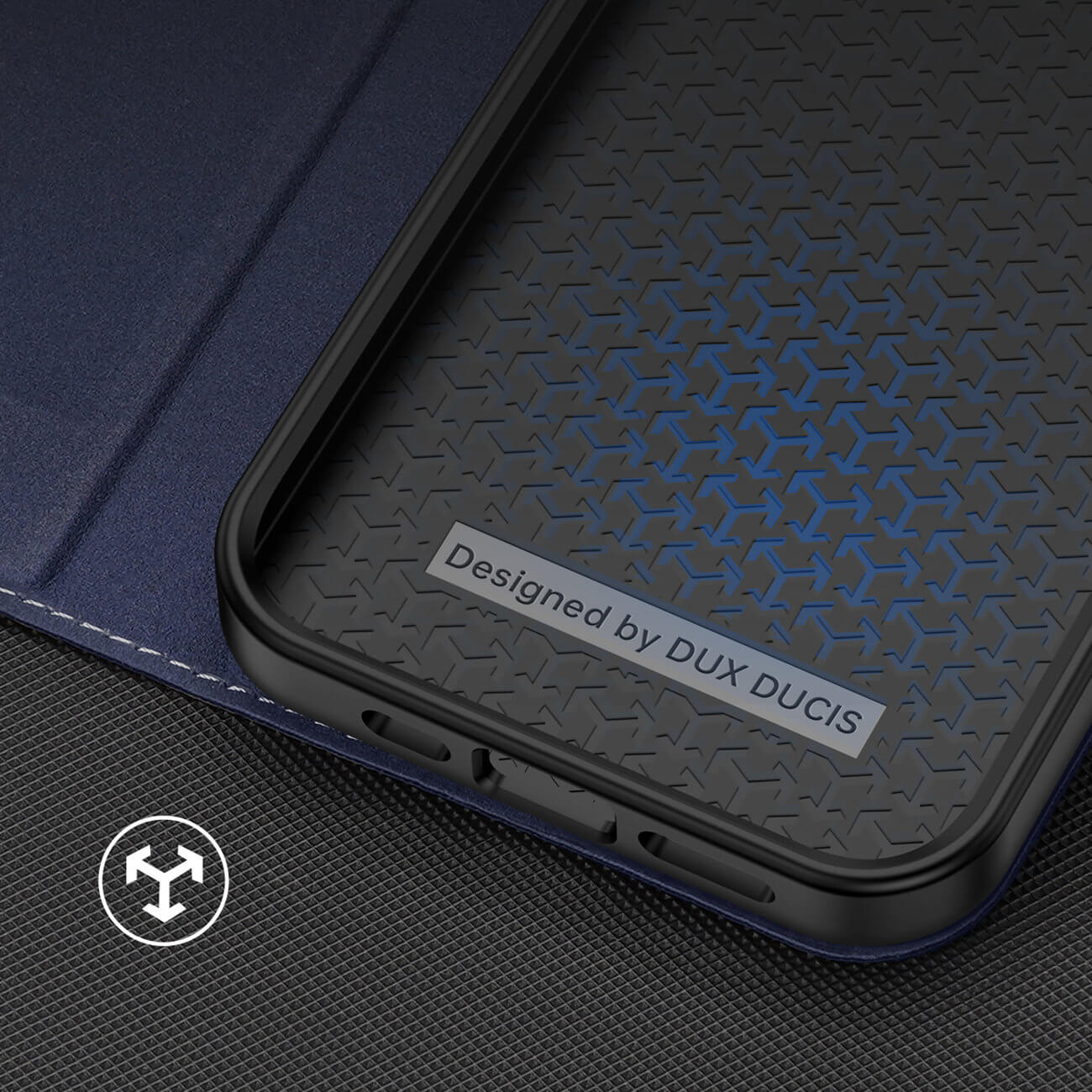 Dux Ducis iPhone 14 Pro Max Skin X2 Flip Stand Case Θήκη Βιβλίο - Blue